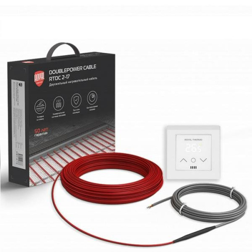 Комплект теплого пола Royal Thermo Doublepower Cable RTDC 2-17-400 с терморегулятором RTS-16