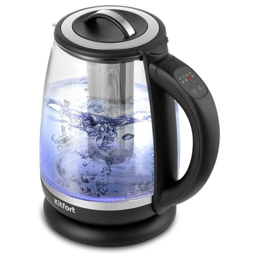 Электрочайник Kitfort КТ-6145 черный/серебристый