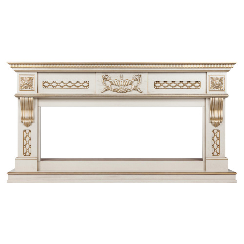 Портал каминный из МДФ линейный RealFlame Corsica 50 белый, белый дуб