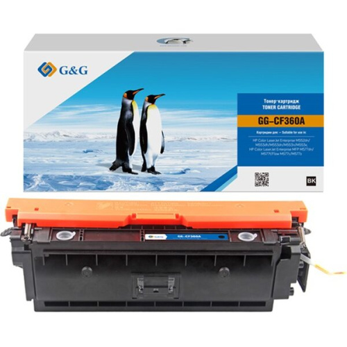 Картридж лазерный G&G GG-CF360A черный 6000стр для HP CLJ M552dn/M553dn/M553N/M553x