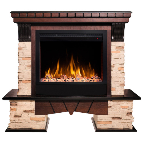 Электрокамин RealFlame Rockland AO античный дуб с очагом Saphir 25,5