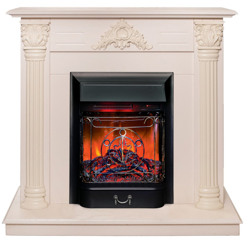 Электрокамин RealFlame Stefania WT айвори с очагом Majestic Lux Black RC