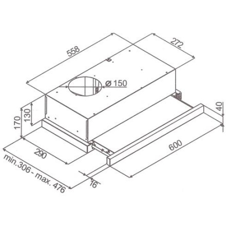 Вытяжка телескопическая Gorenje TH64E3SGB серый/черный