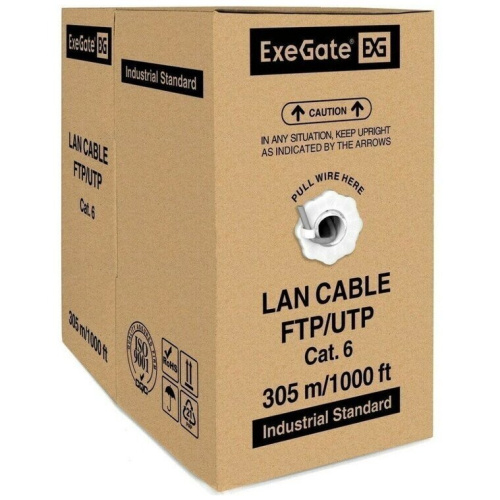 Витая пара Exegate UTP4-C6-CCA-S23-IN-PVC-GY-305 (EX186134RUS) серый
