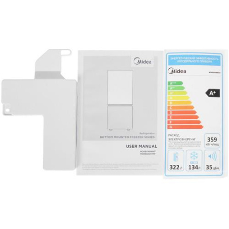 Холодильник с морозильником Midea MDRB600MMF01 белый