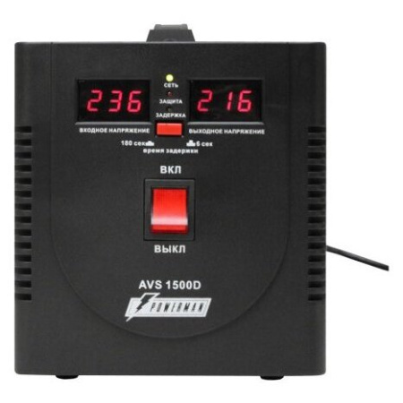 Стабилизатор POWERMAN AVS 1500D, черный