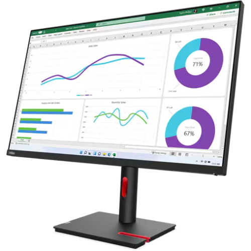 Монитор Lenovo ThinkVision T32h-30 (63D3GAT1UK) черный