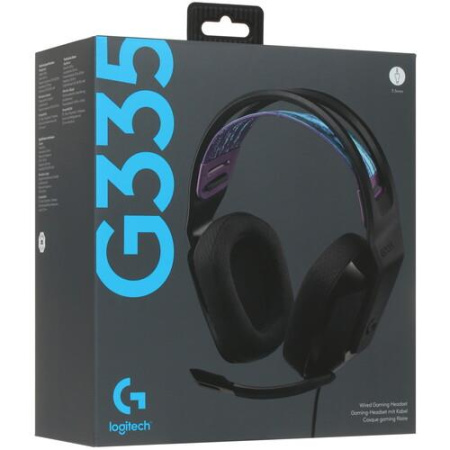 Проводные наушники Logitech G335 черный