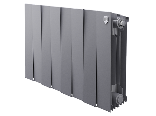Биметаллический радиатор отопления  Royal Thermo Pianoforte 300 8 Секций Silver Satin