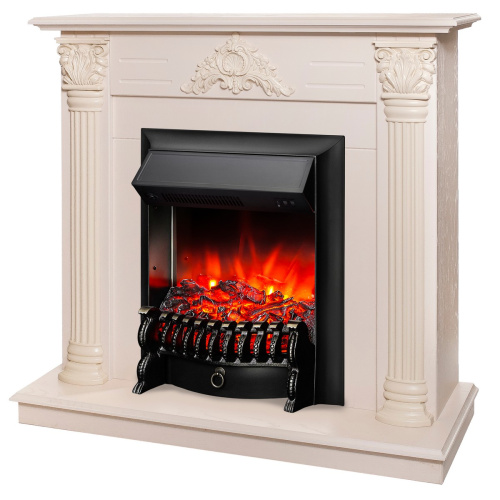 Электрокамин RealFlame Stefania WT айвори с очагом Fobos Lux Black
