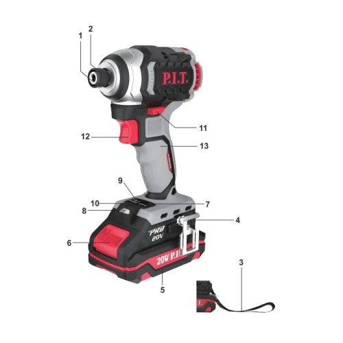 Винтоверт P.I.T. PSD20H-170A/2 с АКК и ЗУ