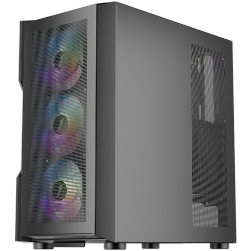 Корпус 1STPLAYER Trilobite T7-P Black (T7-P-BK-4F1) / ATX / 4x120mm LED fans