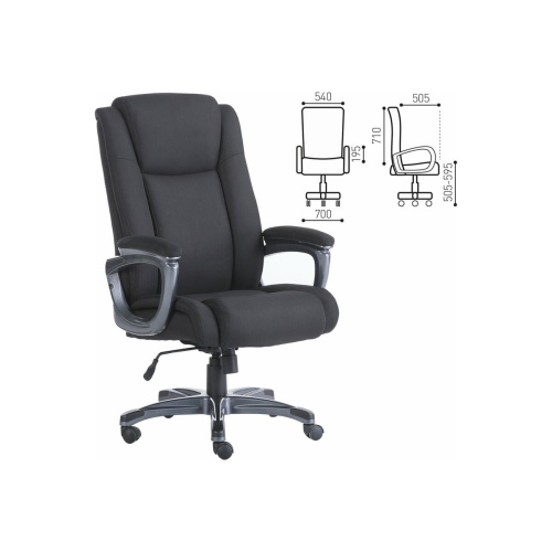 Кресло руководителя BRABIX Premium Solid HD-005 (531822) ткань, черное