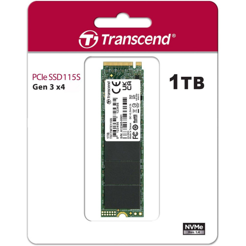 SSD Transcend 115S TS1TMTE115S PCI-E 3.0 x4 1Tb M.2 2280 0.2 DWPD