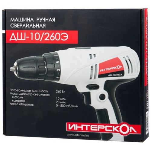 Дрель-шуруповерт Интерскол ДШ-10/260Э 210.1.1.00