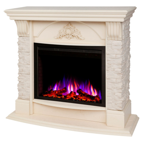 Электрокамин RealFlame Athena WT айвори с очагом Saphir 25,5