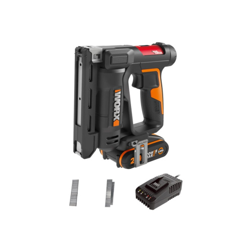 Степлер WORX WX843 20В, 2Ач х1, ЗУ 2А, кейс