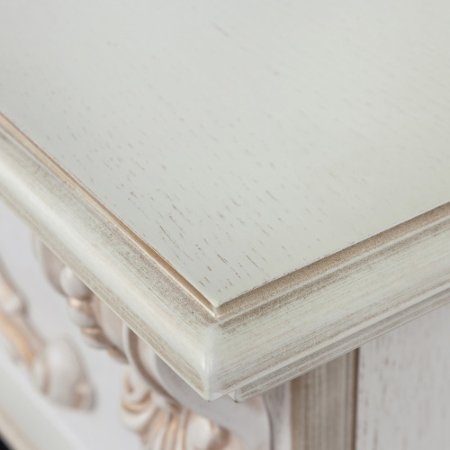 Электрокамин RealFlame Anita Corner WT дуб белый с золотой патиной с очагом 3D Olympic