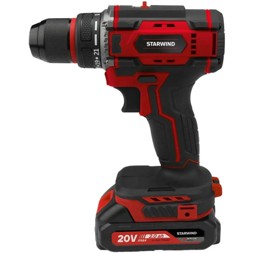 Дрель-шуруповерт аккумуляторная STARWIND CD20-2.0/2.0S1