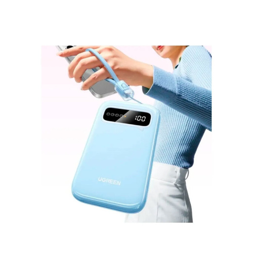 Внешний аккумулятор UGREEN CD384 (45423B) 10000mAh Mini Quick Charging 20W Power Bank синий