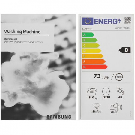 Стиральная машина Samsung WW80T4020EE1LE белый