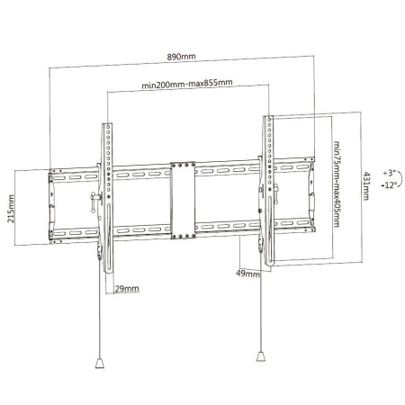 Кронштейн Ultramounts UM 840T черный