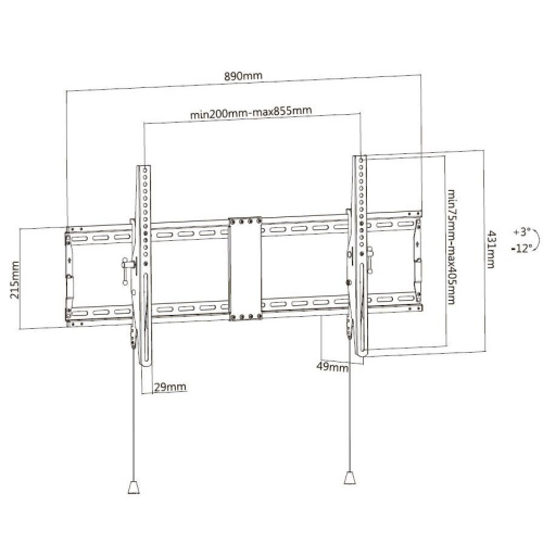 Кронштейн Ultramounts UM 840T черный
