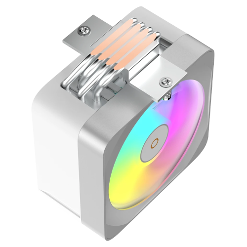 Кулер Ocypus Delta A40 EX WH Digital, 120mm ARGB Fan, Top Display Panel, 4 Heat Pipes, 4-PIN PWM, 500-1800 RPM, 29DBA, Hydro Bearing