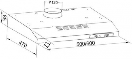 Вытяжка подвесная Hansa OSP6111WH белый