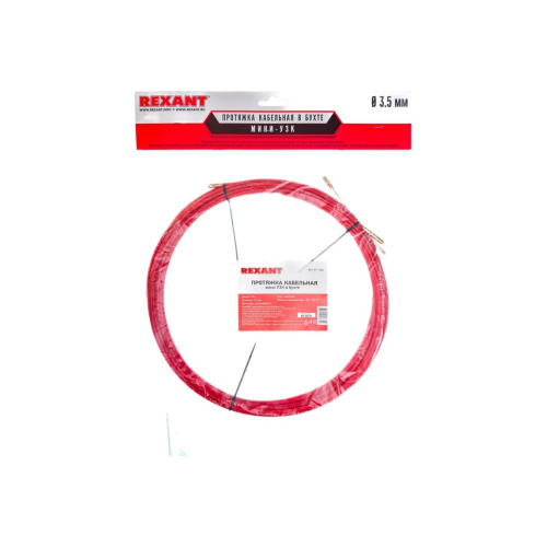 Протяжка кабельная REXANT 47-1020 мини УЗК в бухте, 20м красная