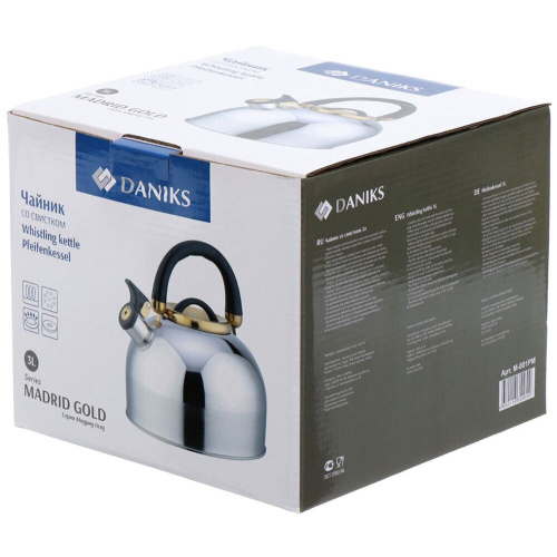 Чайник Daniks M-001PM Мадрид Голд нерж, 3л
