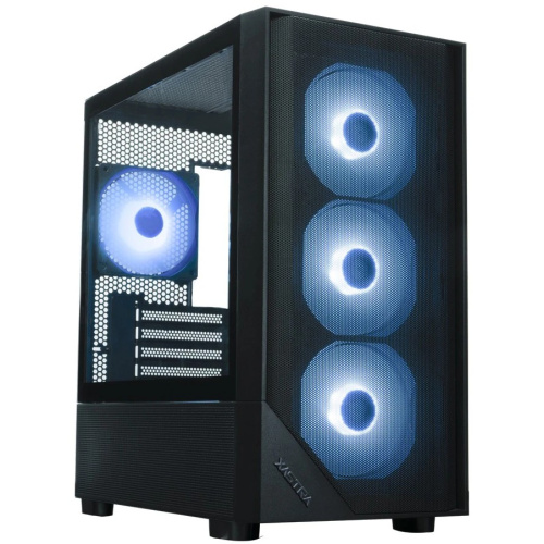 Корпус XASTRA A401M 4ARGB-V2 Black (A401M-V2-4FC12A) mATX/Mesh /ScrewlessTG+mesh panel/ 4x120mm ARGB PWM FC fans
