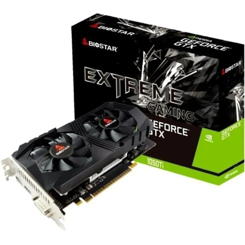Видеокарта Biostar Nvidia GeForce GTX 1050TI GTX1050Ti-4GB (VN1055TF41) PCI-E 4Gb 128bit GDDR5 1291/7008 DVIx1 HDMIx1 DPx1 HDCP Ret