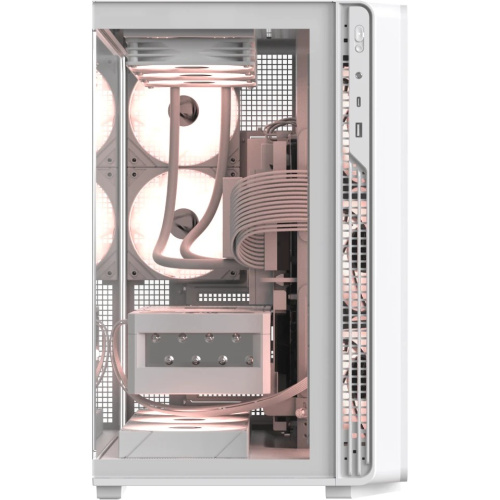Корпус Formula V Line Crystal Z7 PA White, ATX, Type-C*1, USB3.0*1, Front+Side Glass, Side 3x Performance ARGB, Rear 2x Performance ARGB