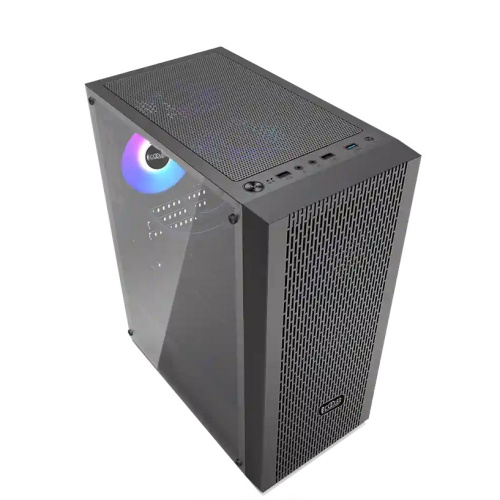 Корпус PCCOOLER MA100 Mesh BK, Mesh Mid Tower, Black, TG, 3x120mm ARGB ATX, mATX, mITX (без БП)
