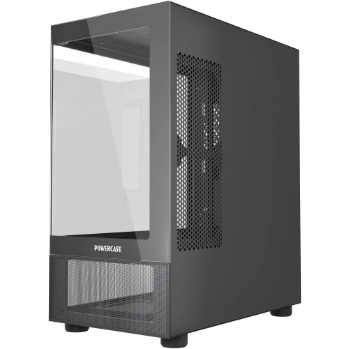 Корпус Powercase Vision Micro M2 (CVMBM2-L0), Tempered Glass, чёрный, mATX