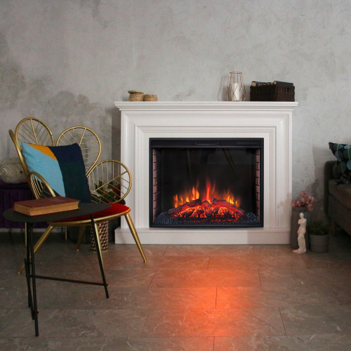 Электрокамин RealFlame Weston 33 WT белый с очагом Epsilon 33
