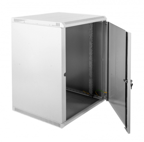 Шкаф телекоммуникационный ЦМО (ШРН-Э-12.350) разборный 12U (600х350) дверь стекло (1 коробка)