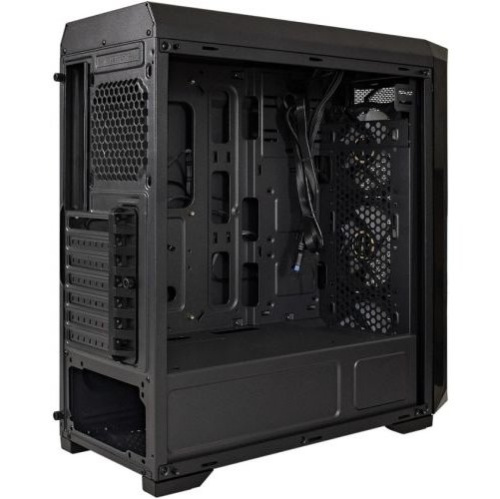 Корпус ExeGate EX289023RUS Miditower i3 NEO (ATX, без БП, 2*USB+1*USB3.0, HD аудио, черный, 3 вент. 12см с RGB подсветкой)