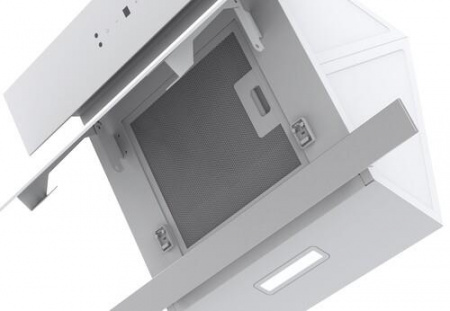 Вытяжка наклонная Midea MH60AN668GW белый/серебристый