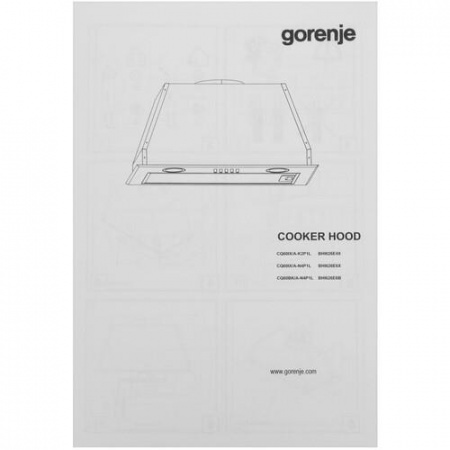 Вытяжка полновстраиваемая Gorenje BHI626E6B черный