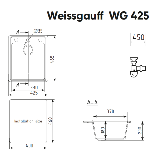 Мойка Weissgauff WG 42502 Beige