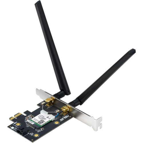 Сетевой адаптер Wi-Fi+ Bluetooth ASUS PCE-BE6500, Wi-Fi 7 BE6500, BT 5.4, PCI-Express x 1