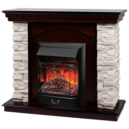 Электрокамин RealFlame Elford AO античный дуб с очагом Majestic Lux Black RC