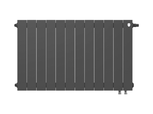 Биметаллический радиатор отопления  Royal Thermo Pianoforte 500 Vdr80 12 Секций Noir Sable