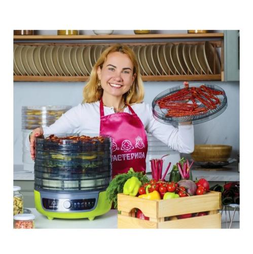 Сушилка для овощей Мастерица EFD-1001VM оливковый с серым