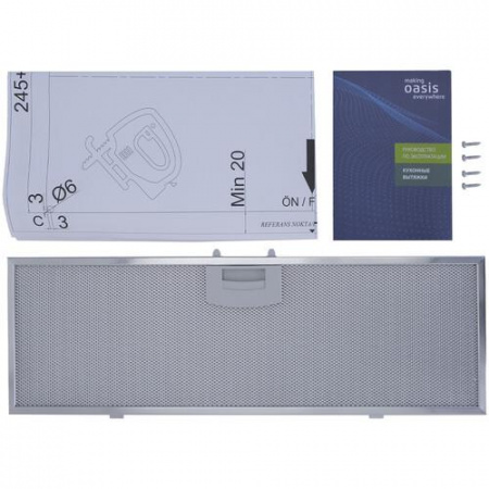 Вытяжка полновстраиваемая Оasis UN-50B черный