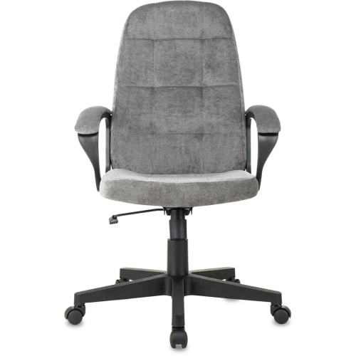 Кресло руководителя Бюрократ CH 002 Fabric серый Light-19 крестов. пластик