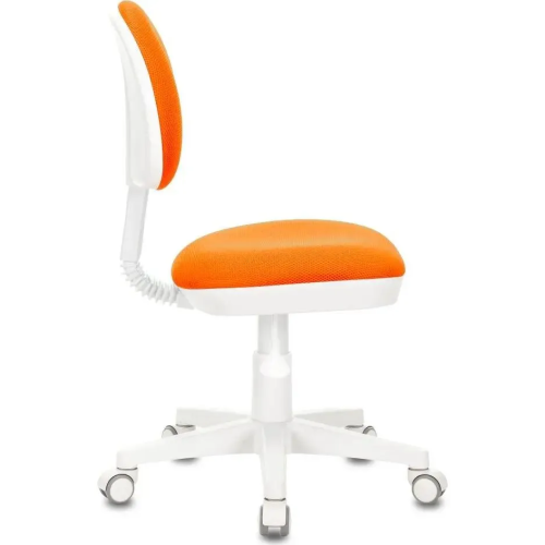 Кресло детское Бюрократ KD-3/WH/TW-96-1 оранжевый крестов. пластик белый