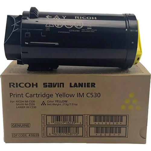 Тонер-картридж Ricoh IM C530 (418243) желтый